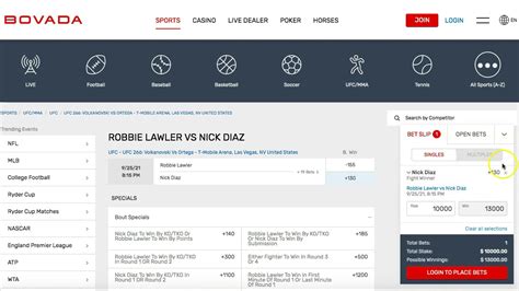 Bet on Fights at Bovada .